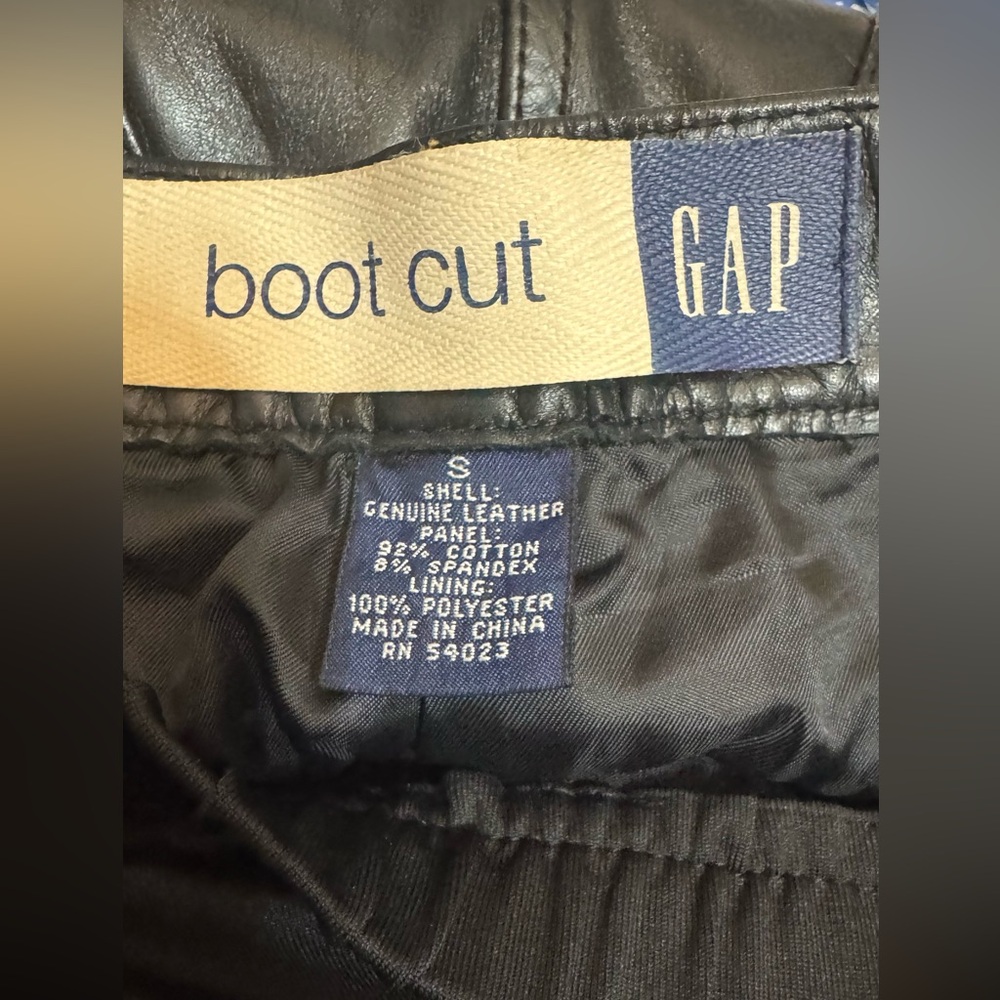 GAP MATERNITY GENUINE LEATHER BOOT CUT PANTS - Picture 3 of 8